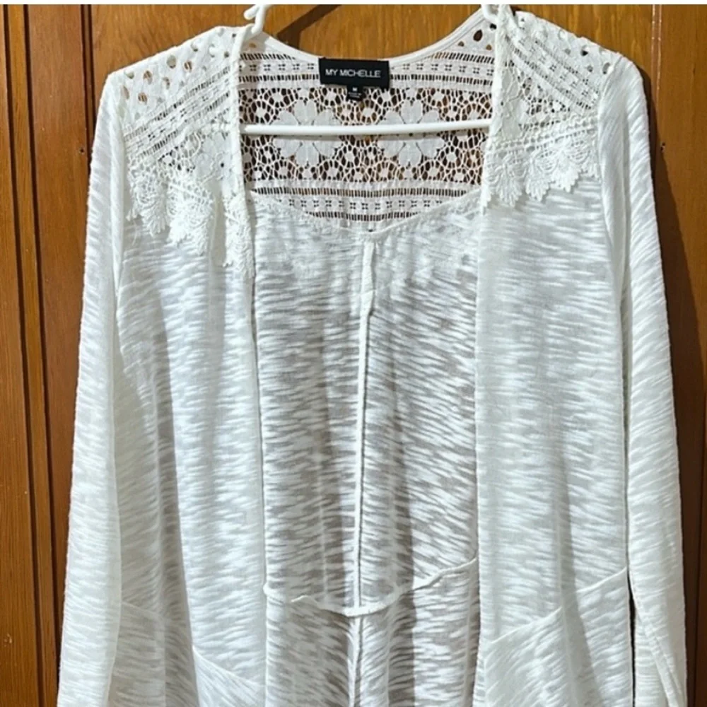 White Lacey Cardigan - Picture 1 of 9